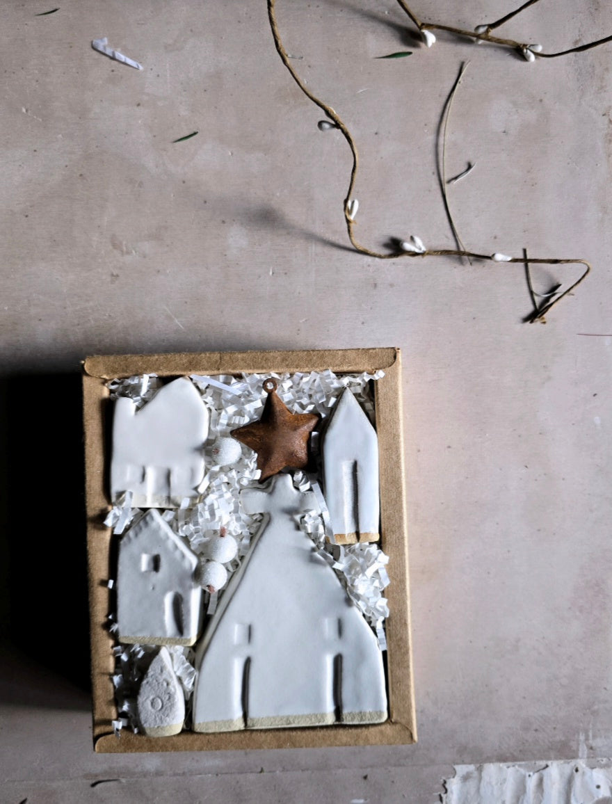 — Handcrafted Little Houses — the White Collection Gift-Boxed & Truly Unique-