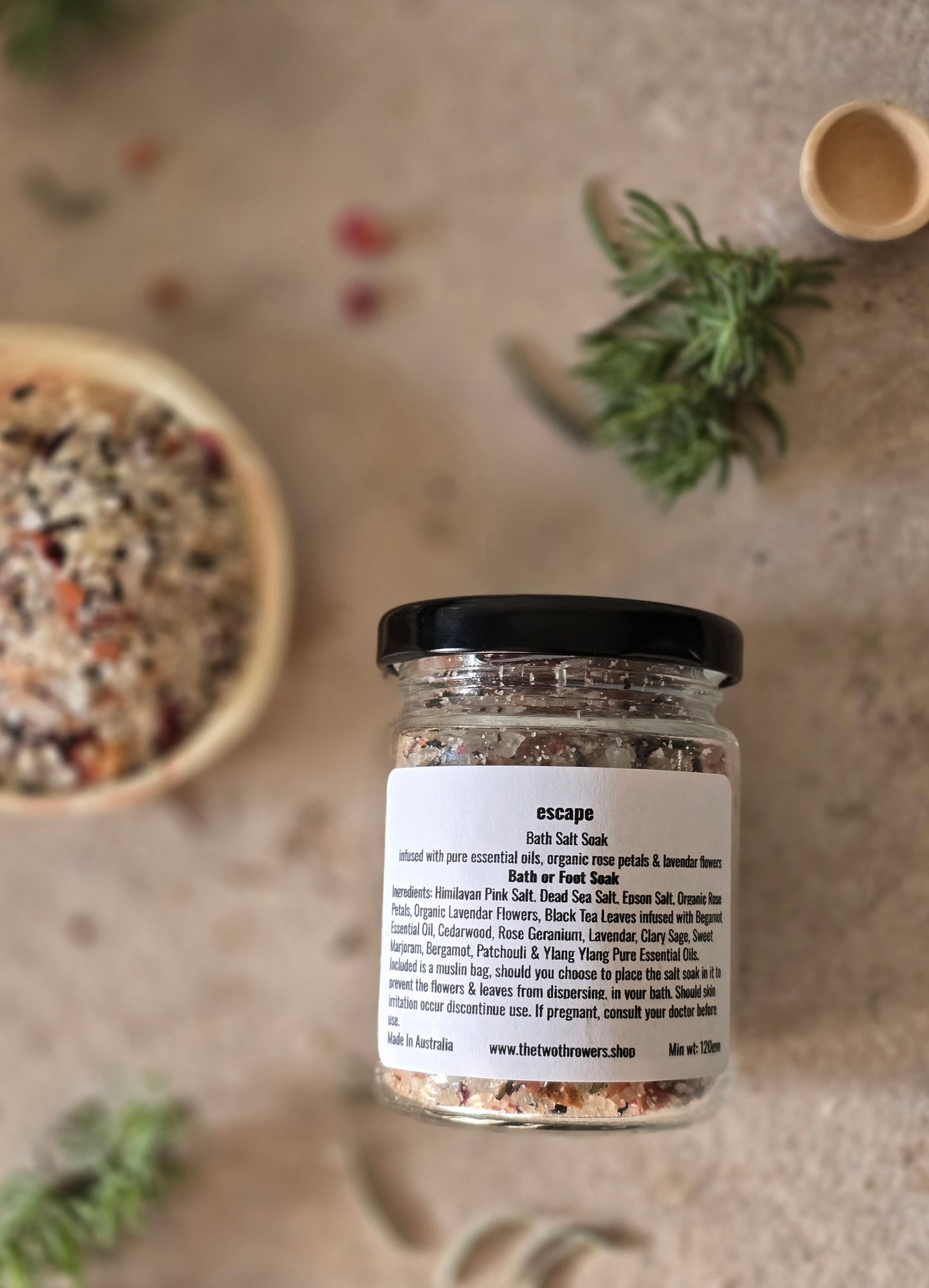 "Relaxing Botanical Bath Salt Soak – Great Gift for Guests, BnB Amenities, Spa Gift Set with Himalayan Salt, Lavender & Essential Oils"